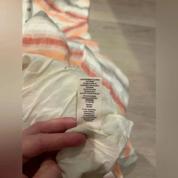 FREE PEOPLE Striking Striped Ivory Multi Midi Dress / No Size, fits like a XS / - Picture 9 of 10